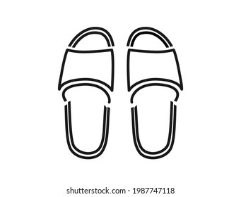 Male sandal icon with hook on the side