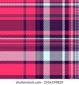 Male seamless plaid check, scarf texture pattern tartan. Customer background fabric textile vector in red and dark colors palette.