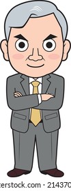 Male senior businessman with arms folded