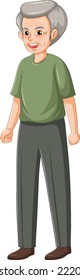 A male senior cartoon character illustration