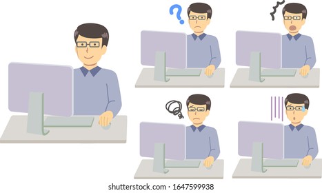Male set using personal computer