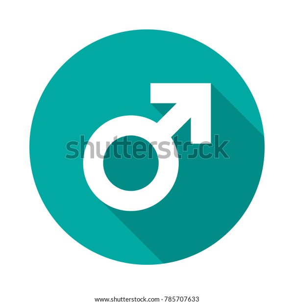 Male Sex Symbol Circle Icon Long Stock Vector Royalty Free 785707633