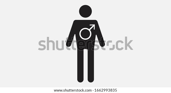 Male Sex Symbol Gender Man Symbol Stock Vector Royalty Free 1662993835 Shutterstock 1146