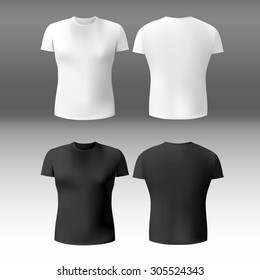 male shirt template,  front and back design vector