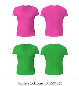 male shirt template,  front and back design vector