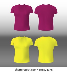 male shirt template,  front and back design vector