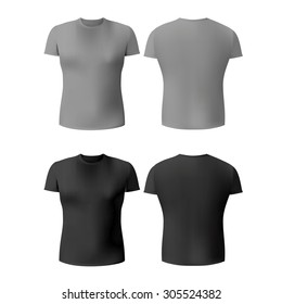 male shirt template,  front and back design vector