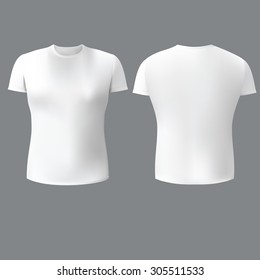 Male Shirt Template White Front Back Stock Vector (Royalty Free ...