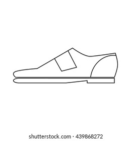 Male shoe icon in outline style