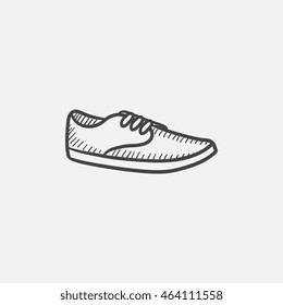 Male shoe sketch icon set for web, mobile and infographics. Hand drawn vector isolated icon.