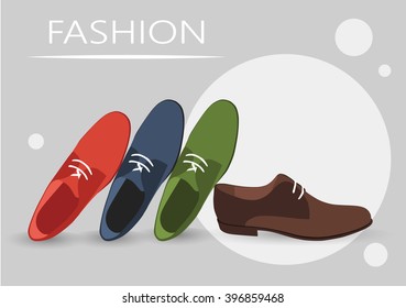 Male shoes in fashion concept