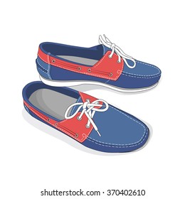 Male shoes isolated on white