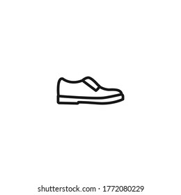male shos vector line icon on white background
