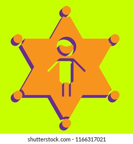 Male sign illustration. Vector. Flat style black icon on white.