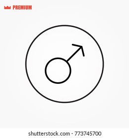 Male sign vector icon