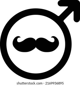 Male Signage with mustachio Concept Vector Icon Design, Fathers Day Symbol, Dads Gift Elements Sign, Parents Day Stock illustration