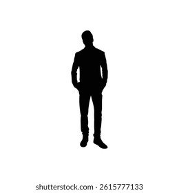 Male Silhouette in Corporate Outfit