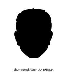 male silhouette of a head. abstract silhouette of a man