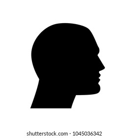 male silhouette of a head. abstract silhouette of a man