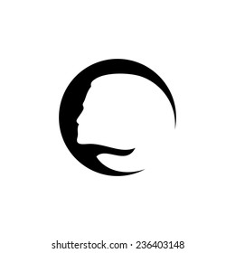 Male silhouette head Branding Identity Corporate vector logo design template Isolated on a white background