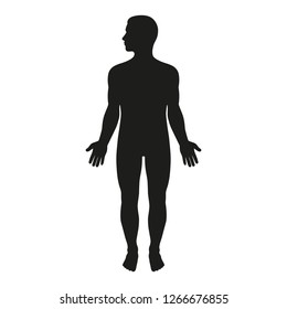 male silhouette isolated on white background