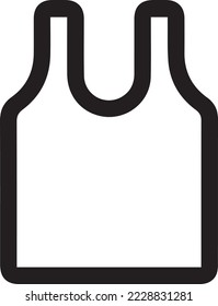 Male singlet vector sketch icon isolated on background. Hand drawn Male singlet icon. Male singlet sketch icon