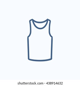 Male singlet vector sketch icon isolated on background. Hand drawn Male singlet icon. Male singlet sketch icon for infographic, website or app.