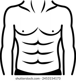 Male six-pack lipo ab etching concept, liposculpture vector icon design, Cosmetology or Cosmetologist Symbol, esthetician or beautician Sign, Beauty treatment stock illustration