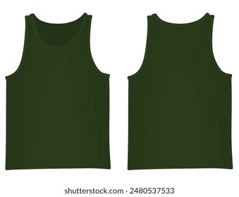 Male sleeveless t shirt. vector