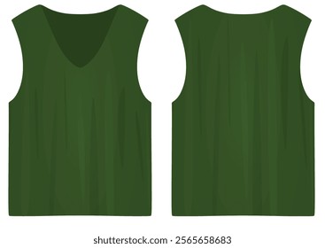 Male sleeveless t shirt. vector