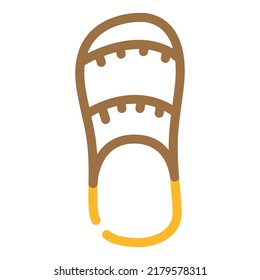 male slippers color icon vector. male slippers sign. isolated symbol illustration