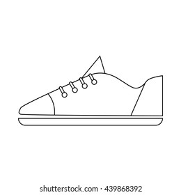 Male Sneaker Icon Outline Style Stock Vector (Royalty Free) 439868392 ...