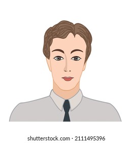 Male social profile. Avatar people vector illustration. Man portrait. Business character icon.