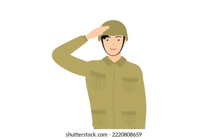 Male Soldier Pose, Greetings and salutations