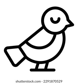 Male sparrow icon outline vector. Flight animal. Small fly