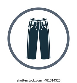 Male sport pants icon