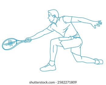 Male sportsman in action Tennis