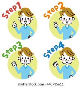 Male step icon.