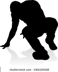 A male street dance hip hop dancer in silhouette