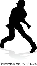 A male street dance hip hop dancer in silhouette