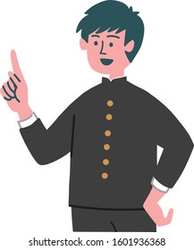 male student emotion gesture illustration