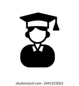 Male Student  icon in vector. Logotype
