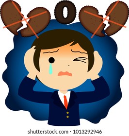 male student painful Valentine's Day2.eps
This is a vector illustration.