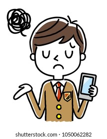 Male Student: Smartphone
