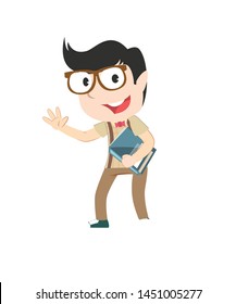 male student vector illustration design