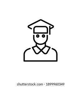 

Male Studenticon in vector. Logotype