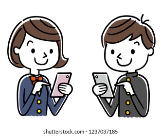 Male Students and Girls Students: Smartphones