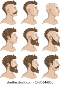 Male style set on a white background