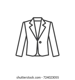 Male suit blazer line icon.