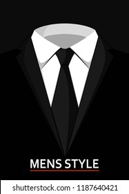 Male suit concept of business style clothes.